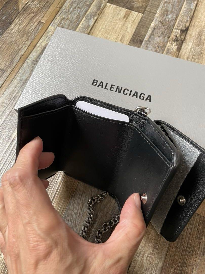 21ss「BALENCIAGA」BLACK Mini Chain Wallet