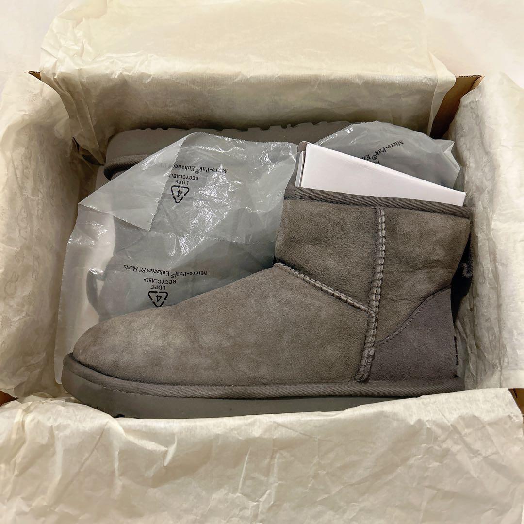 ミッドタウン購入　正規品　UGG アグ　クラッシックミニ　グレー ショートブーツ