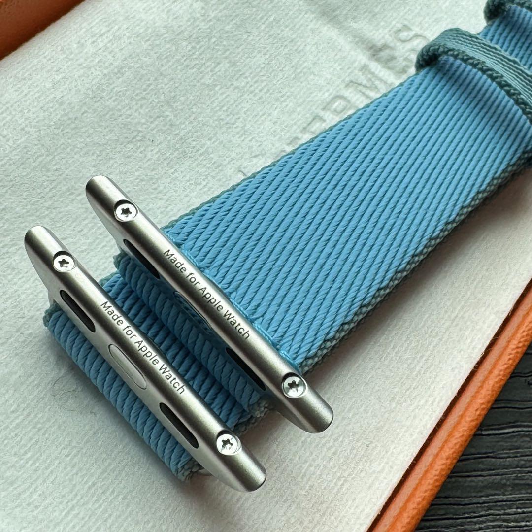 2587 未使用　Apple Watch エルメス　ツイルジャンプ　ブルー 2587 未使用 Apple Watch エルメス ツイルジャンプ ブルー