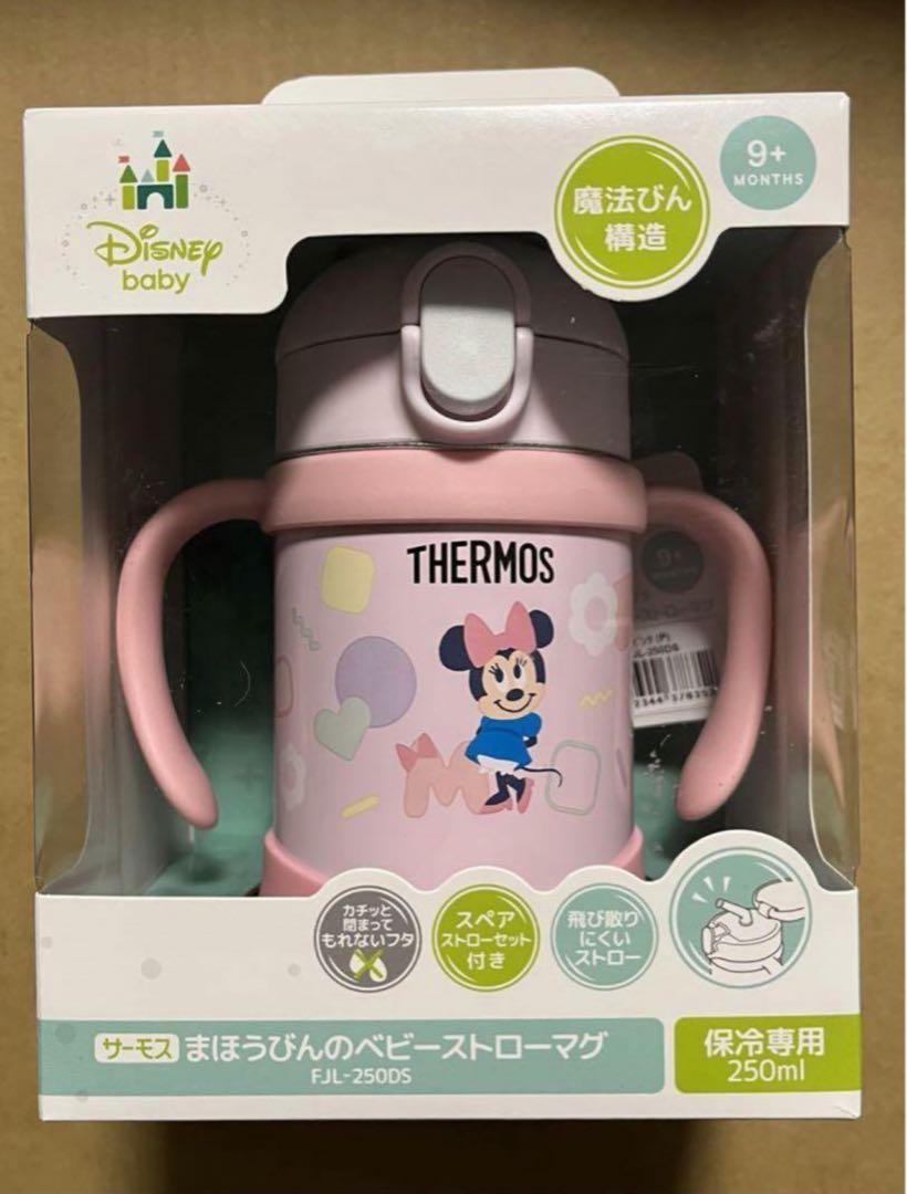 みど様 サーモスまほうびんのベビーストローマグ ミニーマウス ピンク