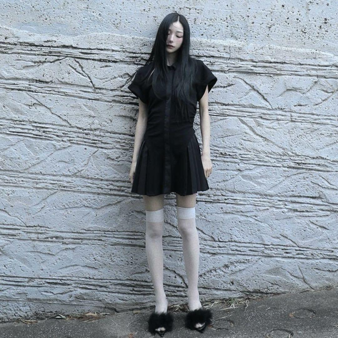 melt the lady ワンピース　グレー spring jacket onepiece meltthelady ワンピース