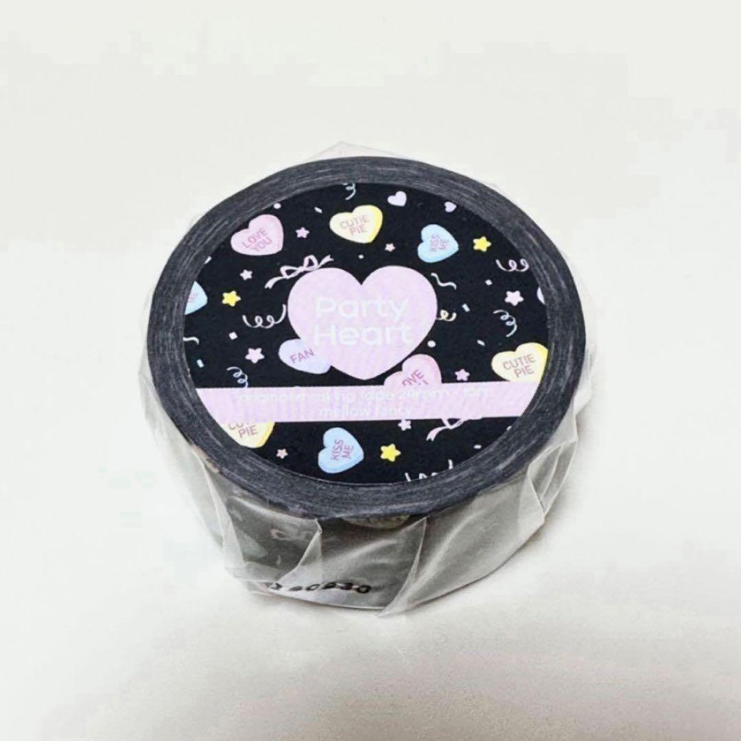 mellow fancy マスキングテープ Party Heart Black