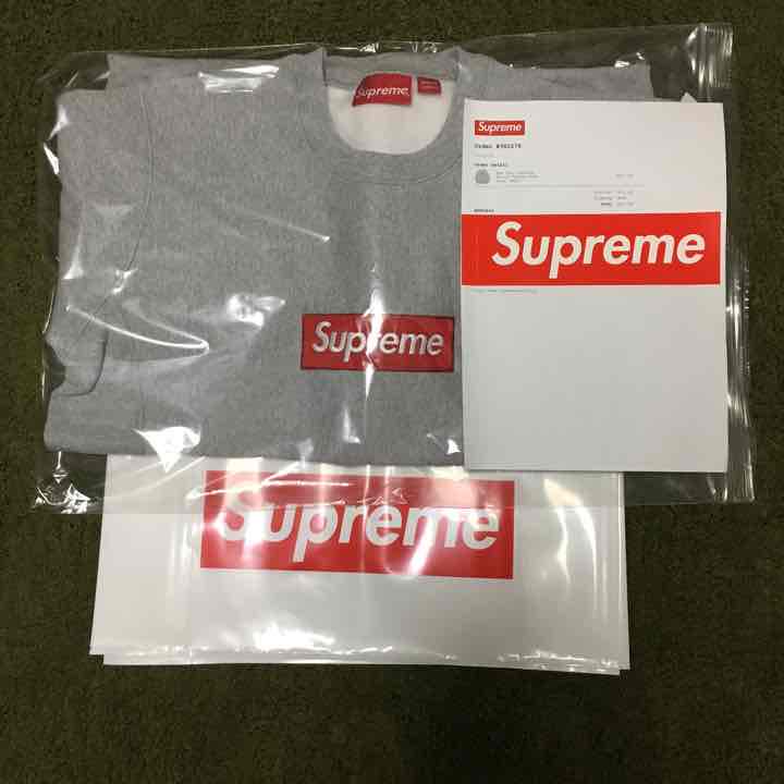 ベストセラー supreme box logo crewneck グレー Sサイズ pcfymca.org