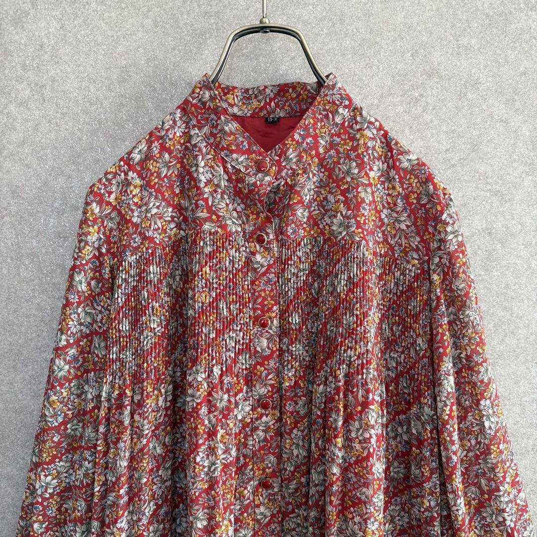 百貨店福袋 特別ファッション - ヴィンテージ レトロ古着 小花柄バンド ワンピース