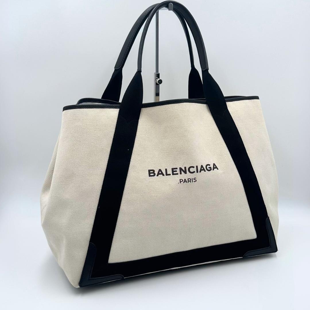 【美品】Balenciaga ネイビーカバス M ハンドバッグ トートバッグ