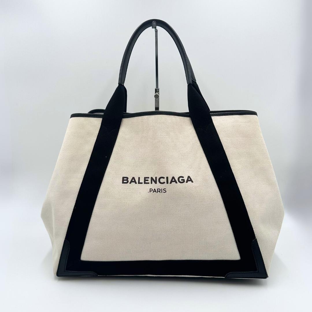 【美品】Balenciaga ネイビーカバス M ハンドバッグ トートバッグ
