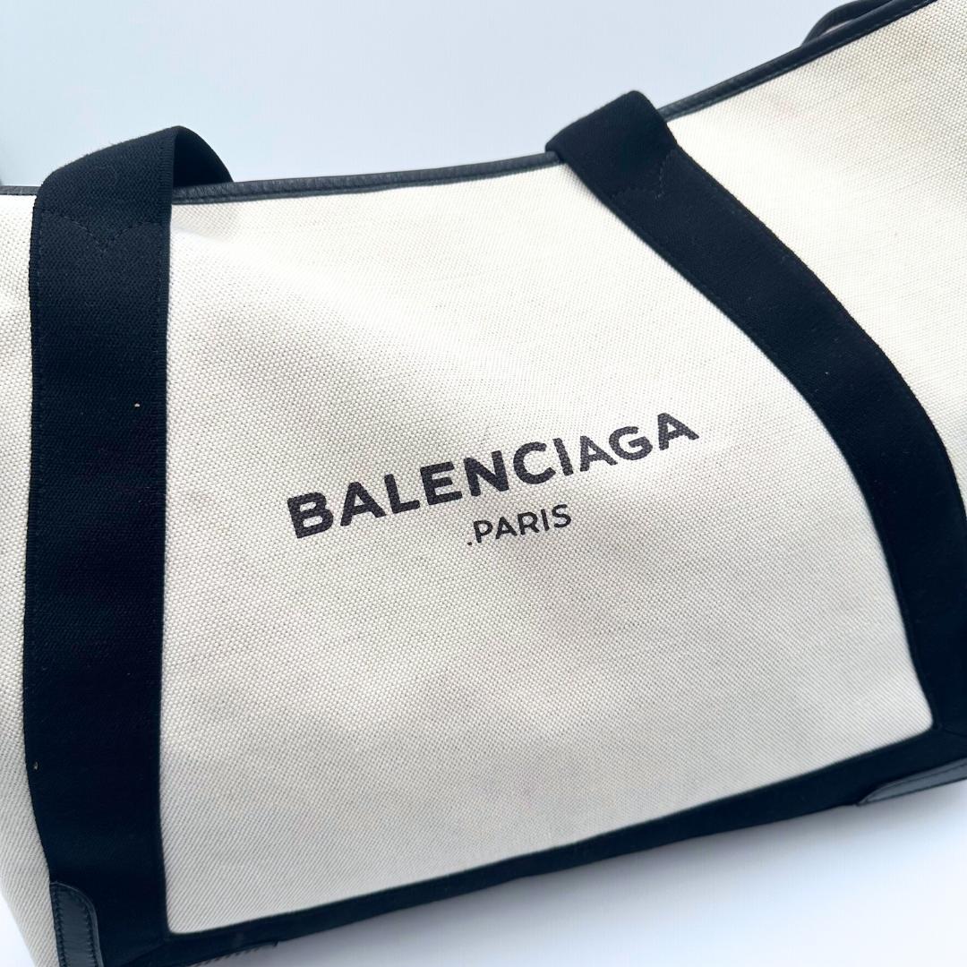 【美品】Balenciaga ネイビーカバス M ハンドバッグ トートバッグ