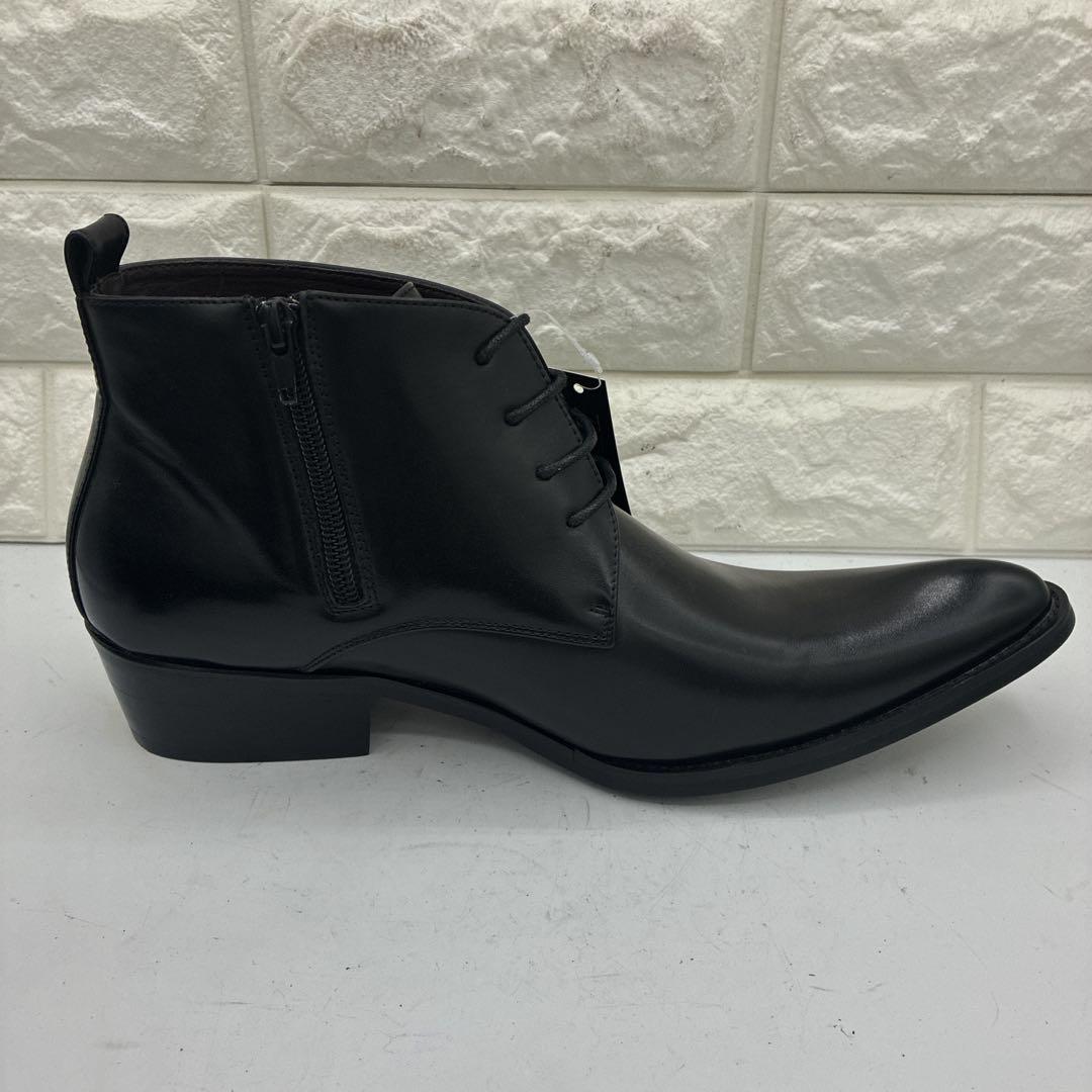【未使用級】ZEENO ジーノ サイドジップブーツ 26 ビジネス チャッカ 黒