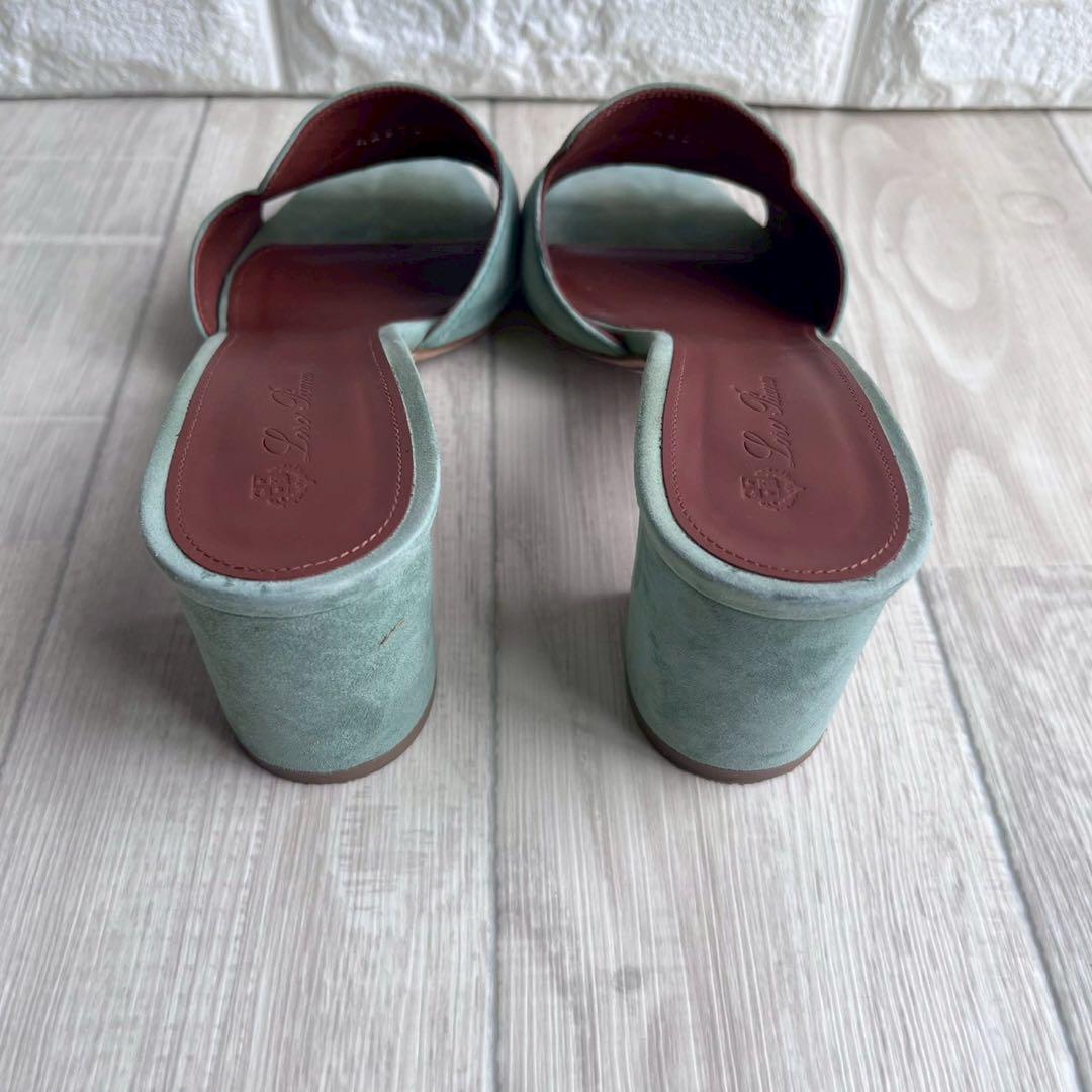 Loro Piana ロロピアーナ サマーチャームサンダル 37 美品 緑 Loro Piana ロロピアーナ サマーチャームサンダル 37 美品 緑