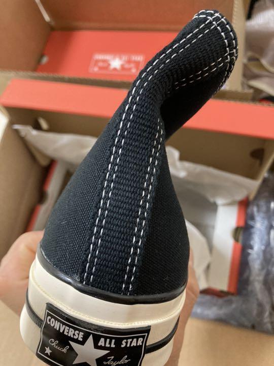 ピーが コンバース CT70 三ツ星 27cm NEwyh-m53690823562 チャックテイラー ハイカット 黒 ㊚ちカラー