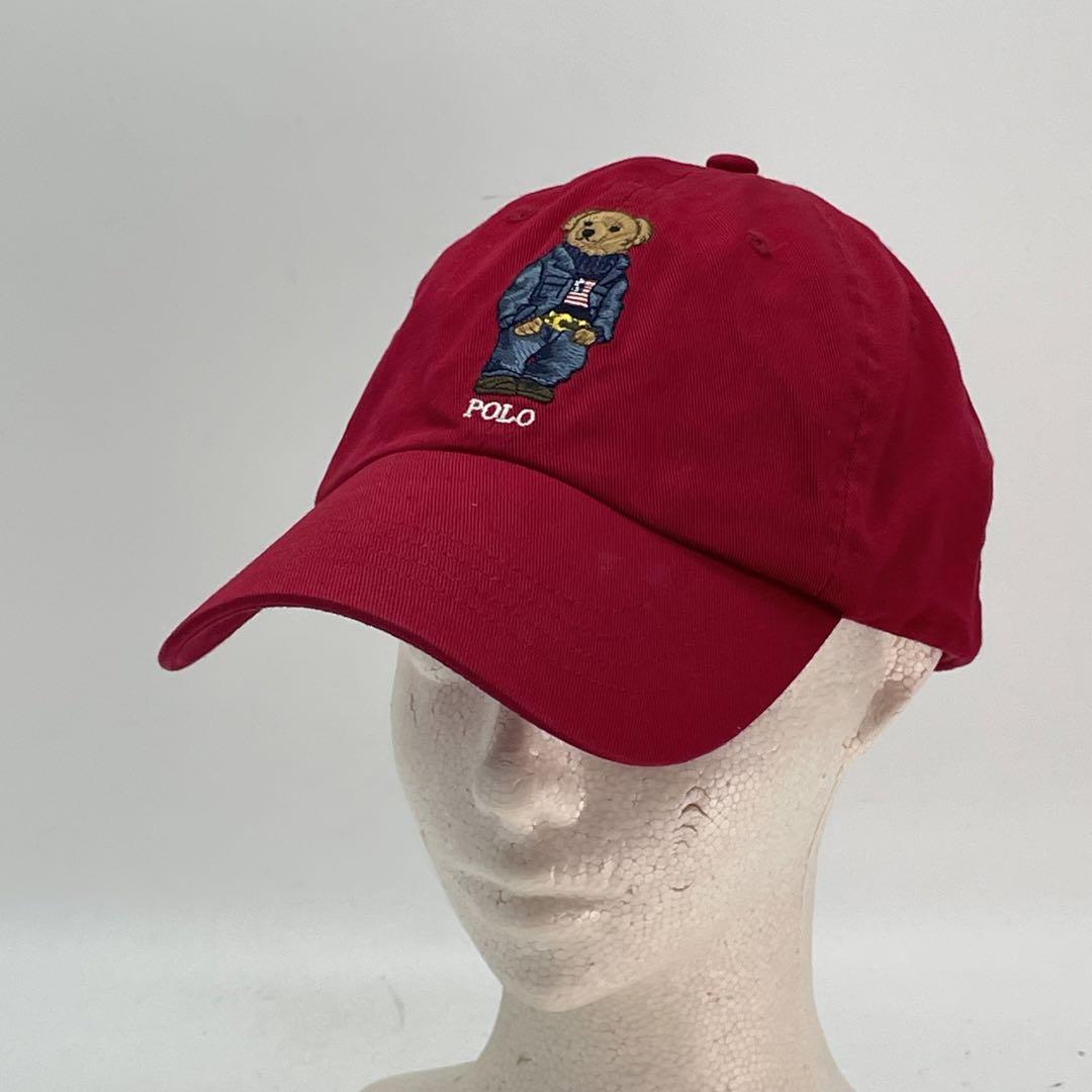 KO2217●ポロラルフローレン POLO BEAR CAPレッド系