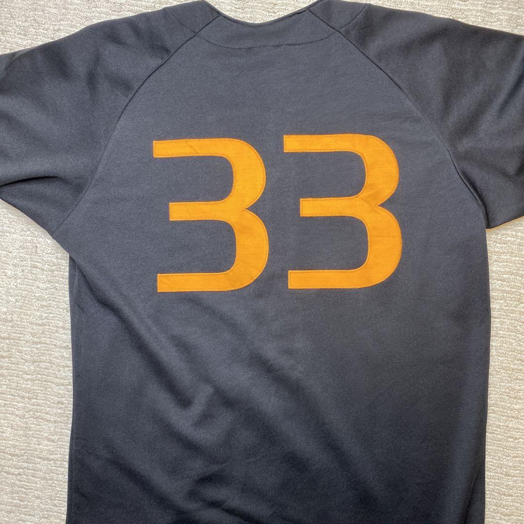 ベースボール　シャツ　背番号33 黒　M baseball shirts #33