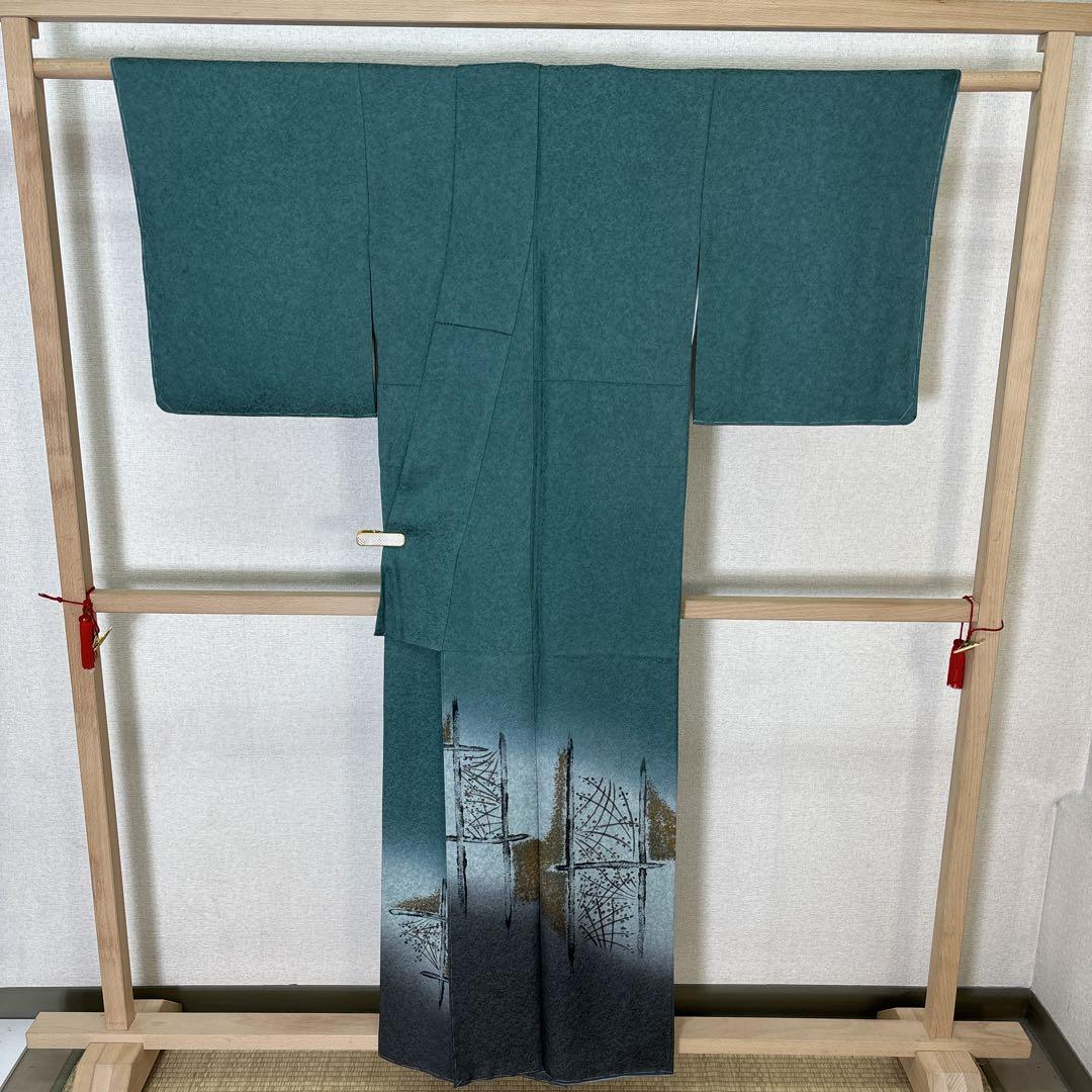 k-6557 作家物 上品なデザイン 一つ紋 正絹 付け下げ 着物・浴衣
