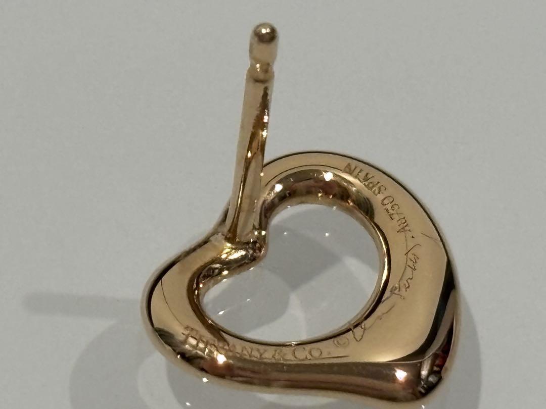 【正規品】　美品　TIFFANY ティファニー　オープンハート　ピアス　11mm