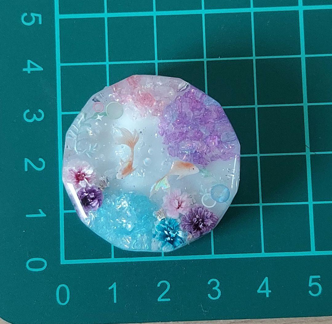 【1563】レジン　紫陽花　金魚　ヘアゴム　ポニーフック　ブロ―チ　ハンドメイド