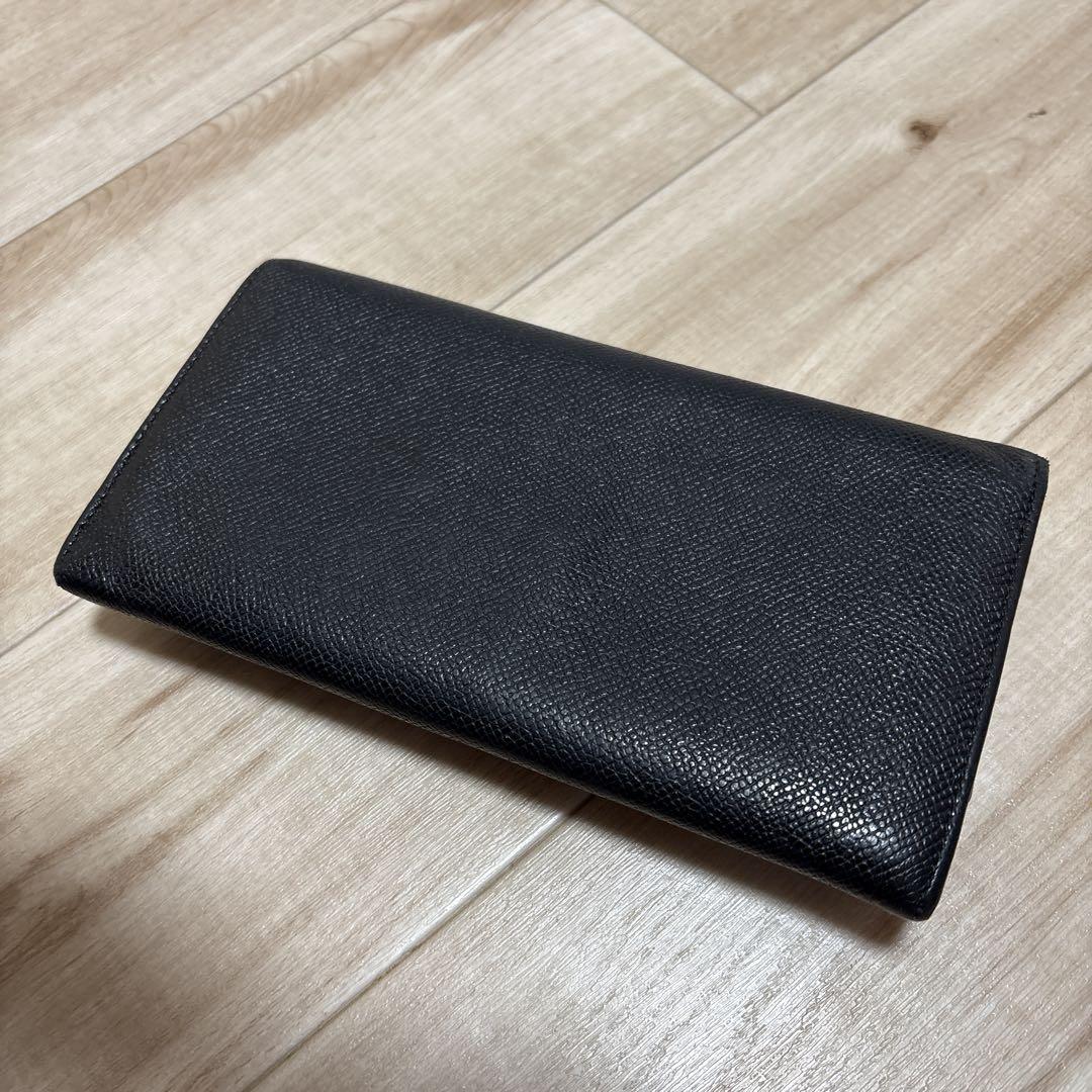 BVLGARI 長財布　ロゴクリップ　サークルロゴ　黒　レザー　革