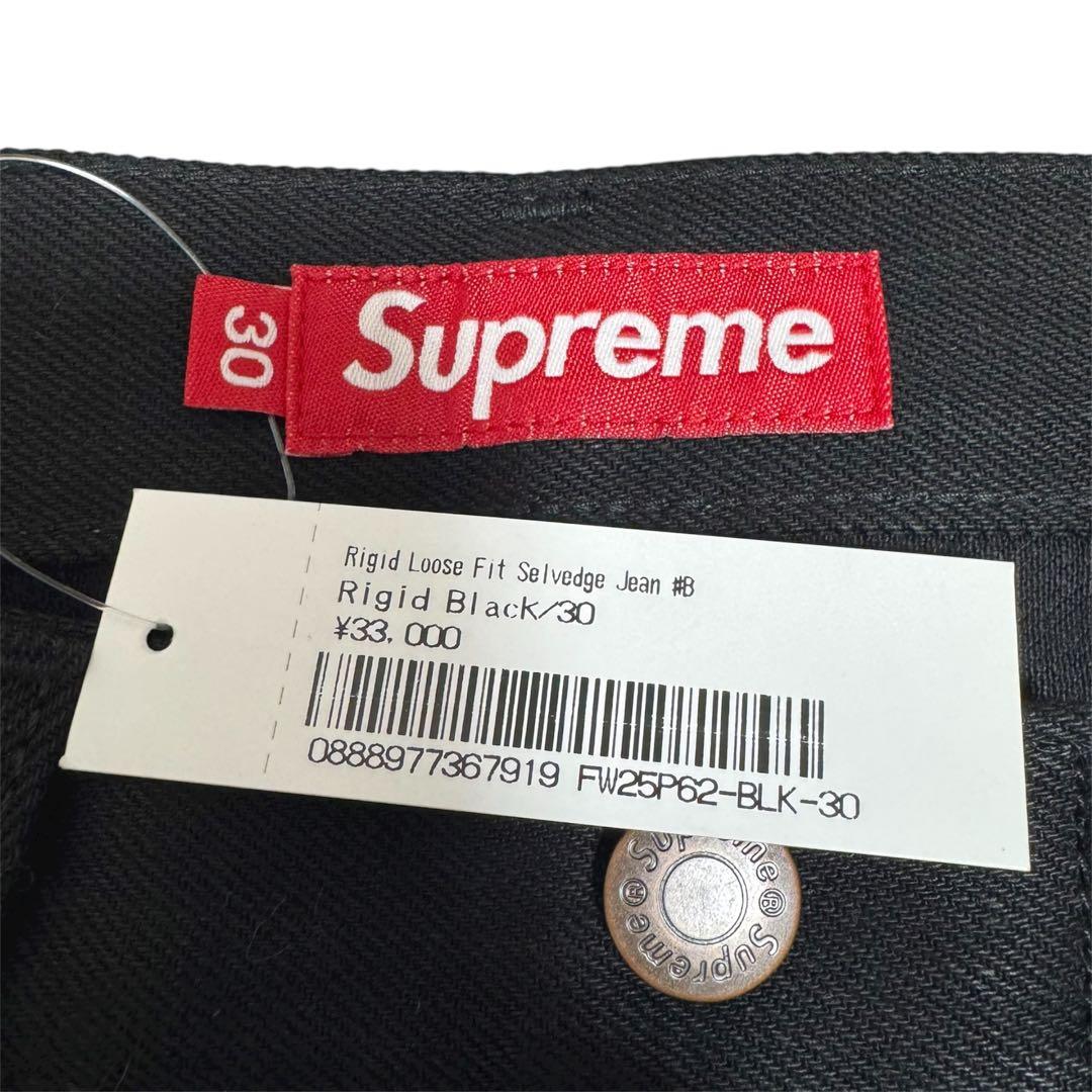 【新品未使用】supreme セルベッジジーンズ Rigid Black 30 【新品未使用】supreme セルベッジジーンズ Rigid Black 30