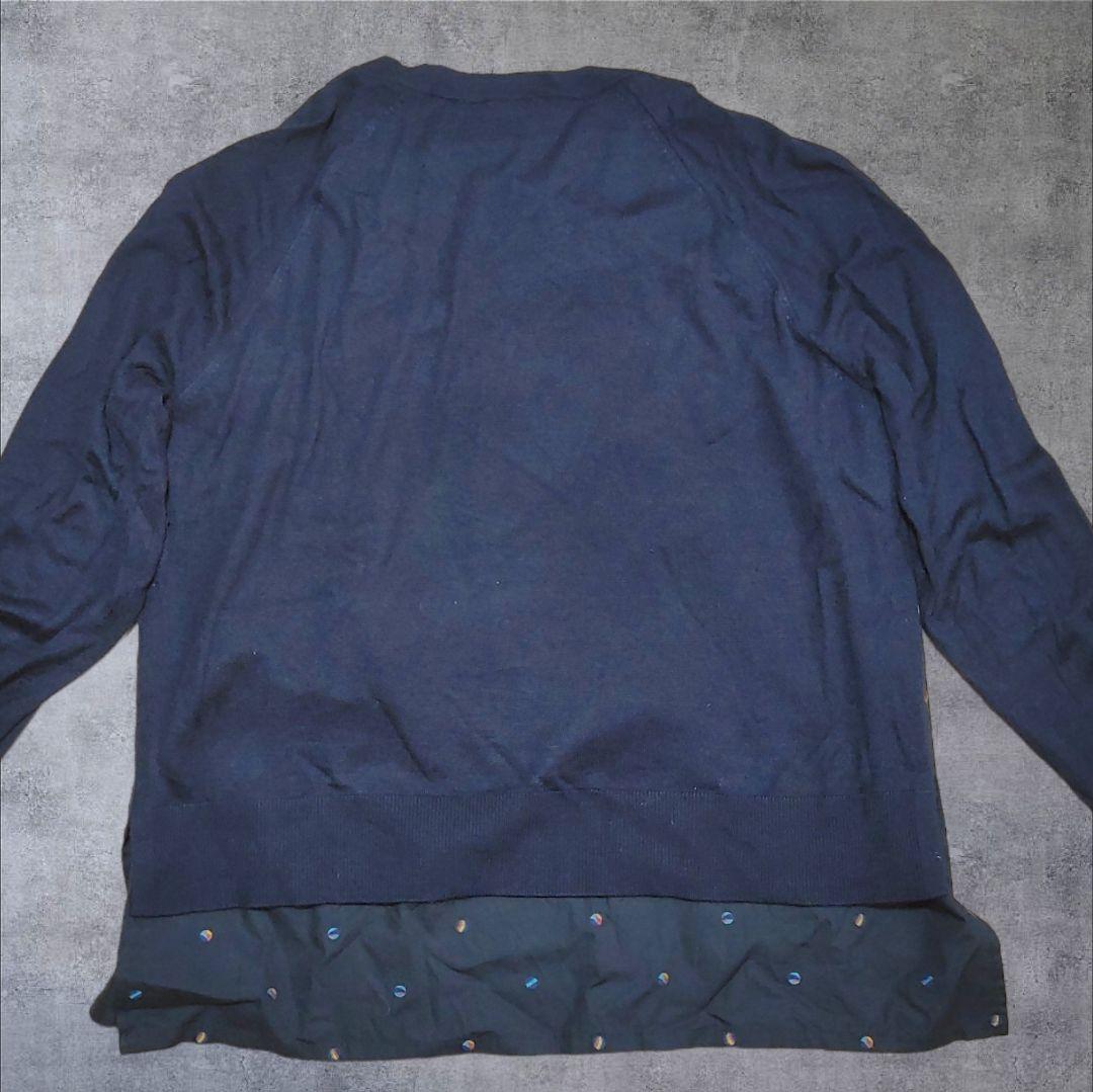 極美品PaulSmithポールスミスチュニックドッキング異素材ドット