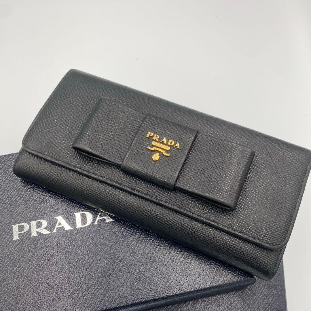 同然 PRADA プラダ ブラック 長財布 サフィアーノ 12A MERCADOAVALIA_COM_BR
