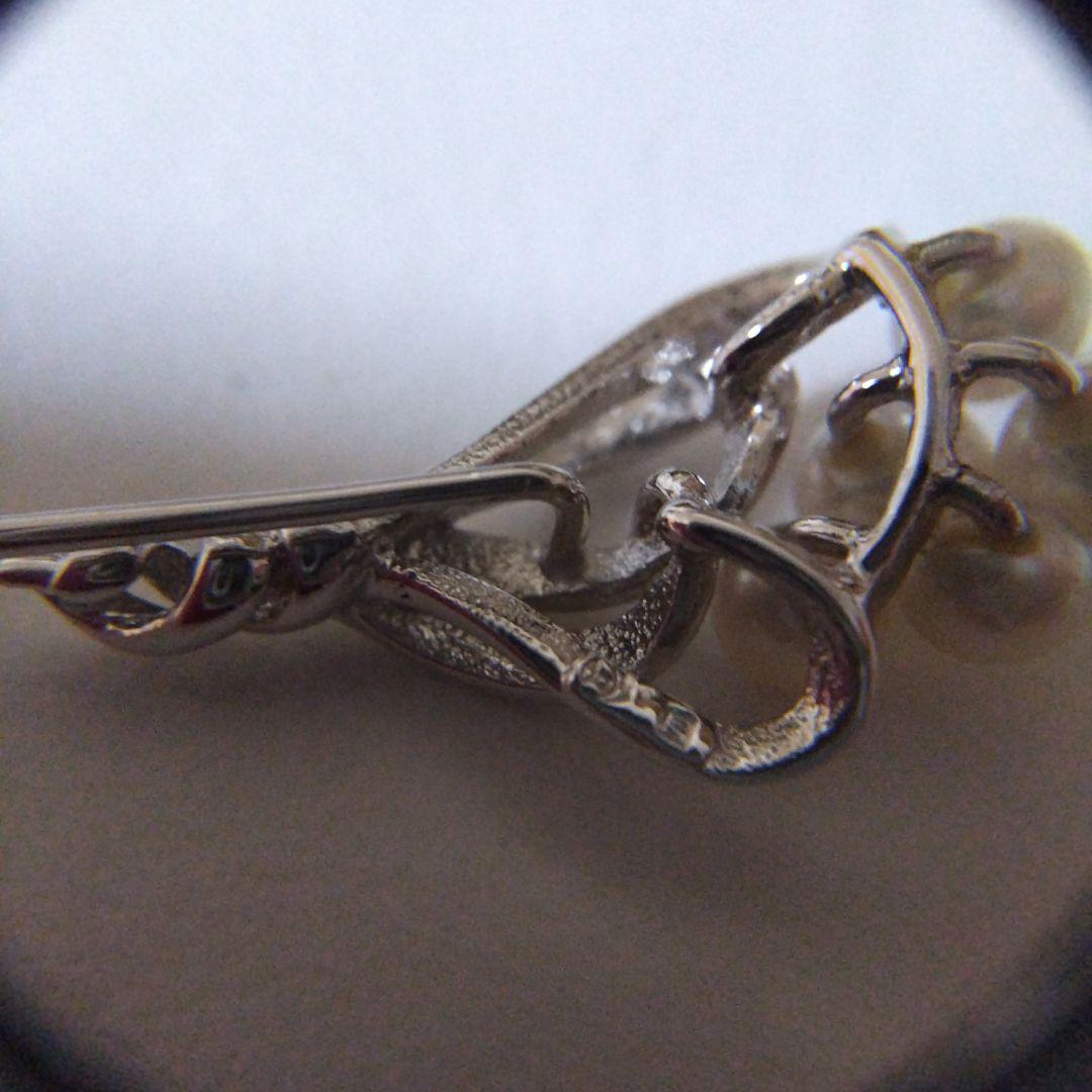 TASAKI パール付きシルバーブローチTASAKI