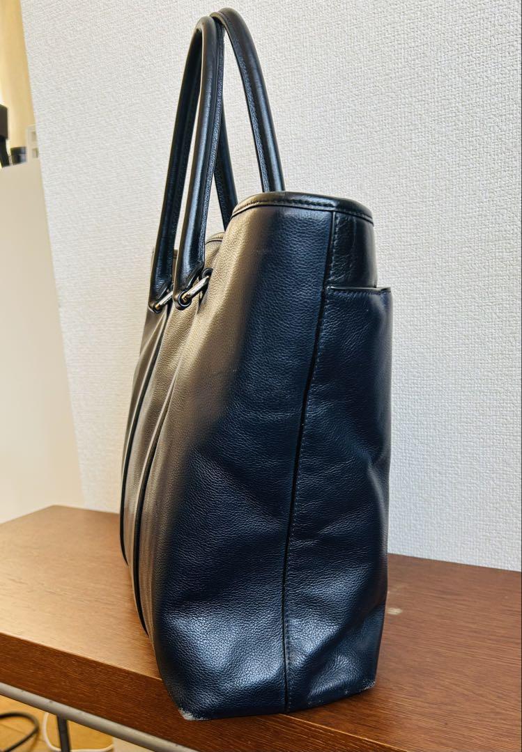 コーチ coachレザー トートバッグ ネイビー