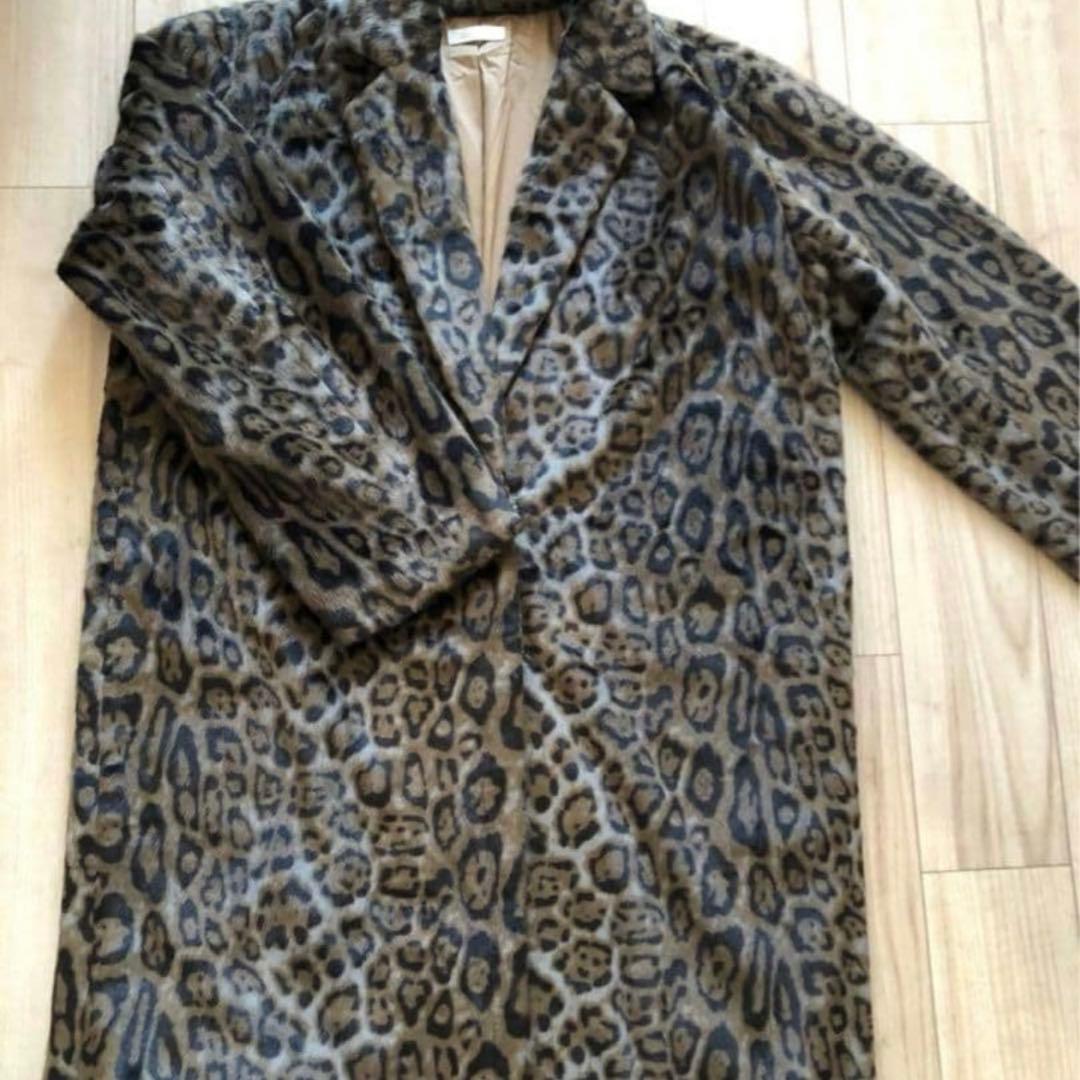 ラウンジドレス レオパードコート ヒョウ柄コート 美品 ラウンジドレス レオパードコート ヒョウ柄コート 美品
