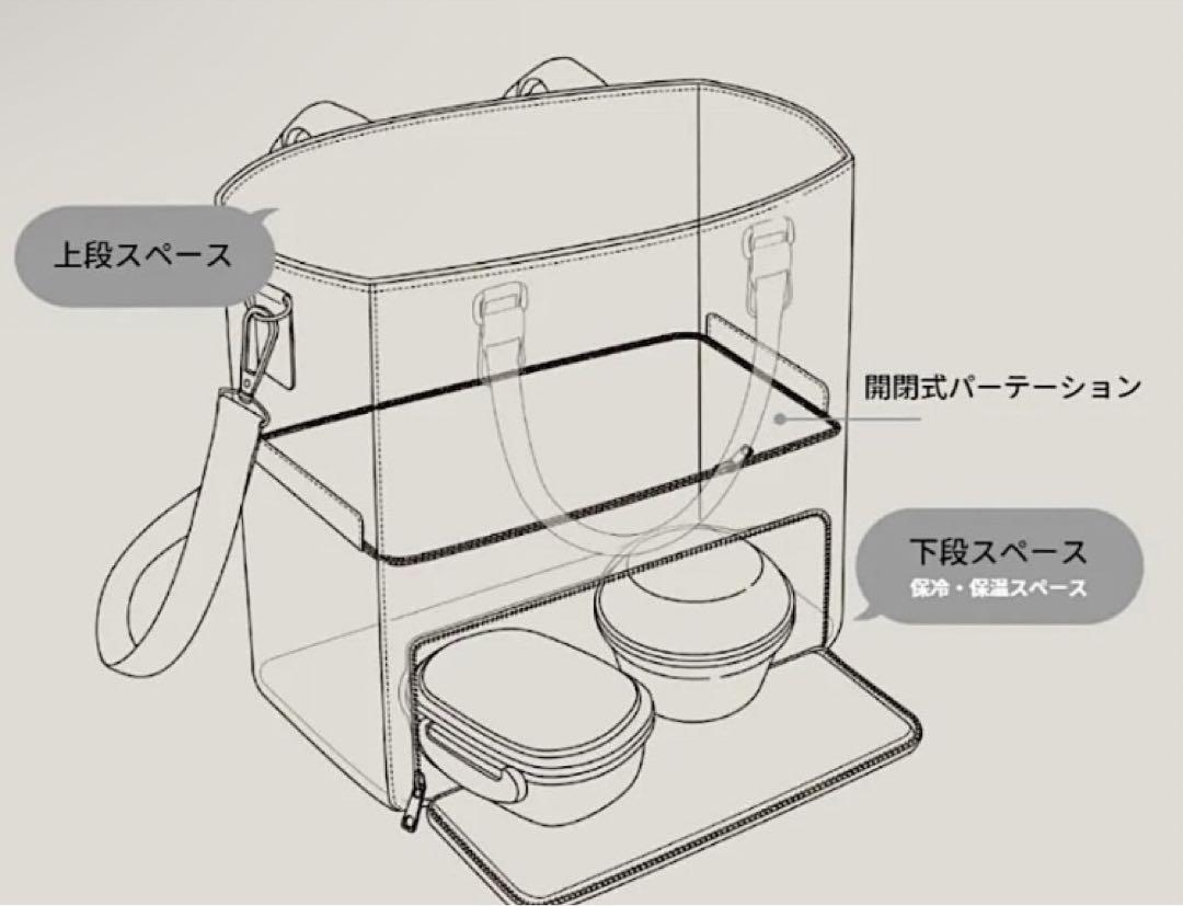 収納サイズを調整できる2段式トートバッグFLOORTOTE VERTICAL