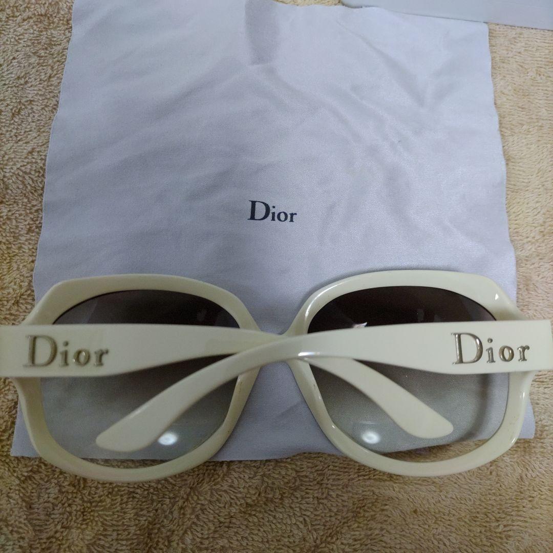 Dior サングラス ホワイト デカメガネ