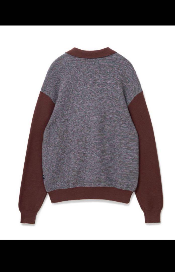 トップス BoTT MARLED KNIT POLO / BROWN