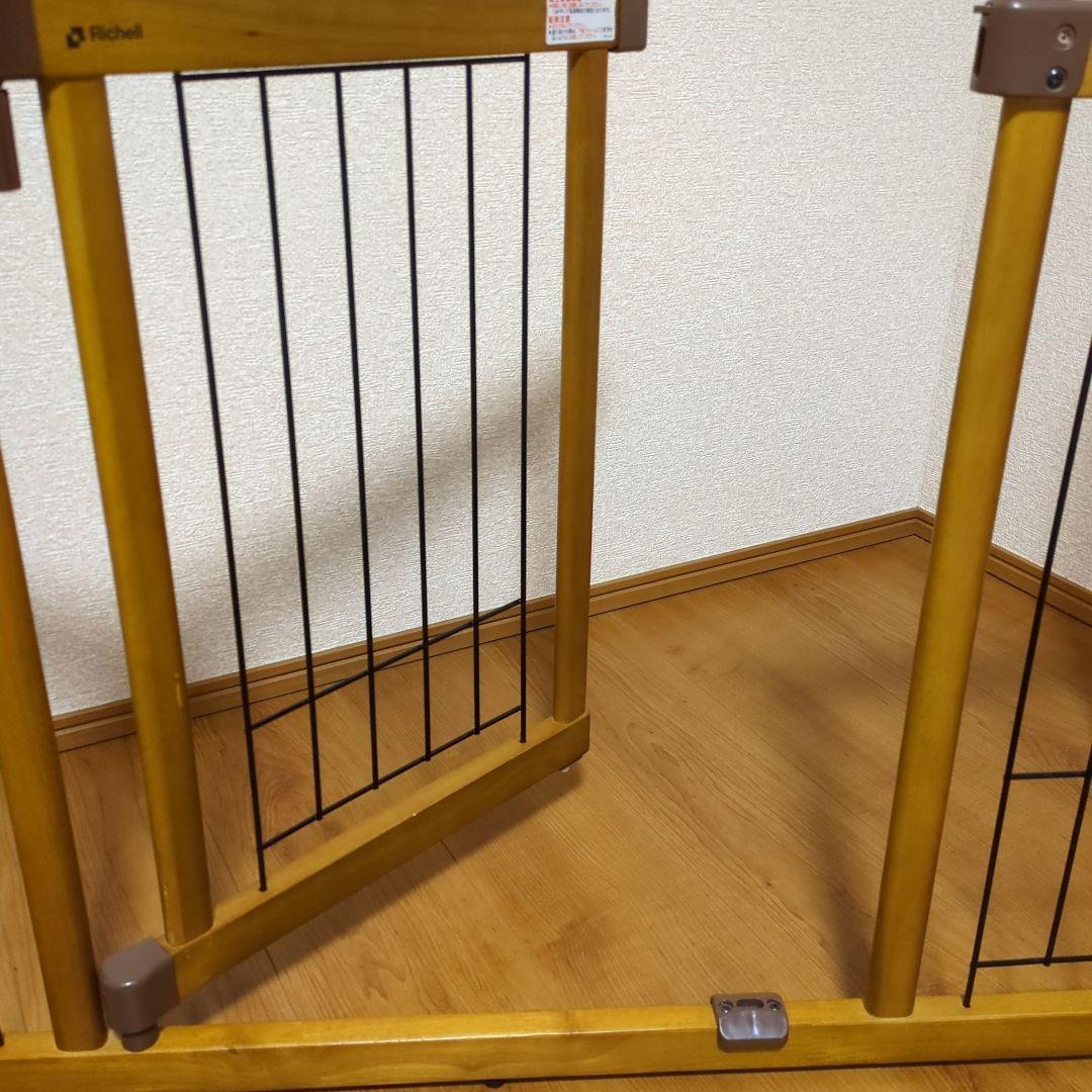 Richell リッチェル ペット用木製おくだけ ドア付きゲート Ｌ