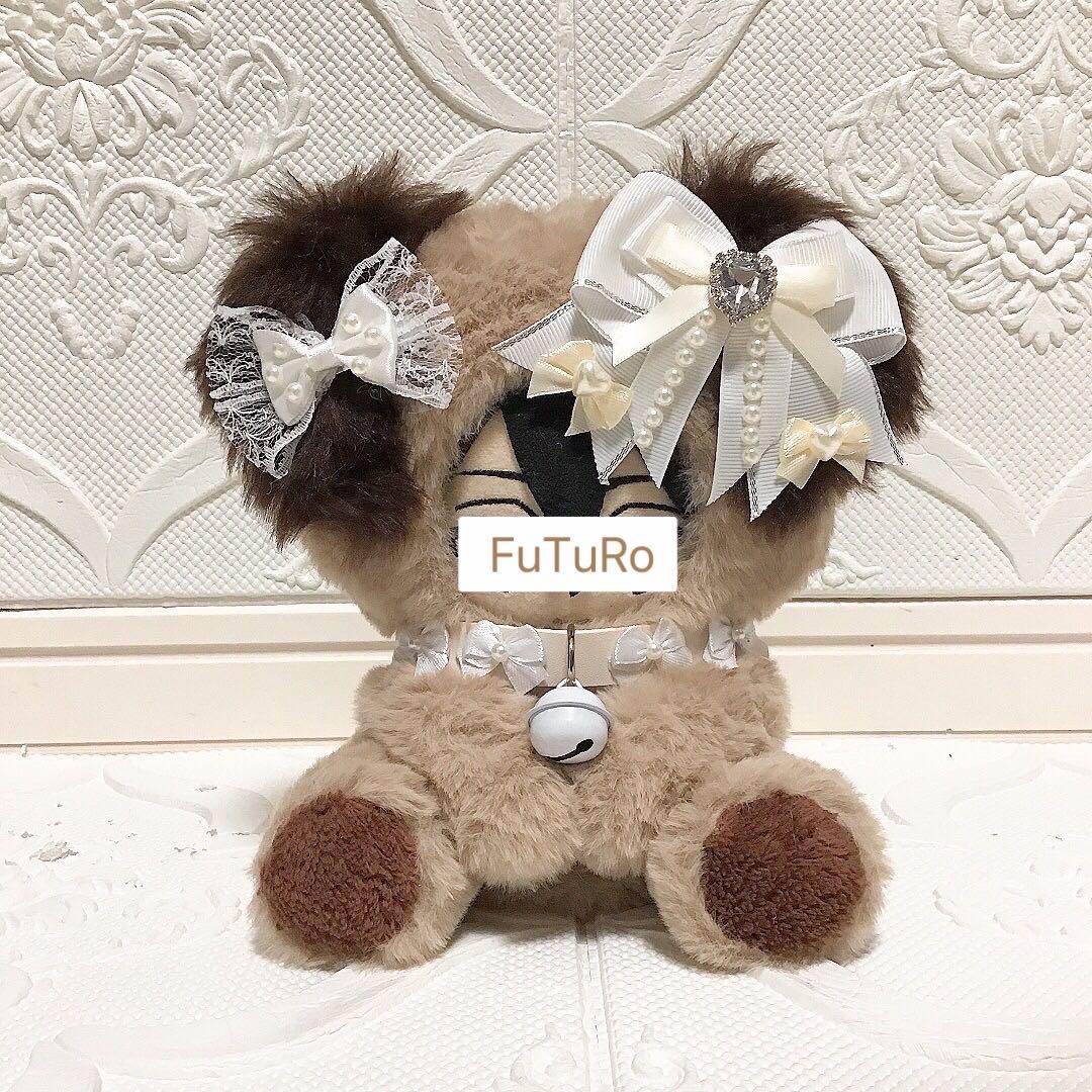 【43】おすわり　ぬい服　16cm 着ぐるみ　犬　モカベージュ　あんスタ
