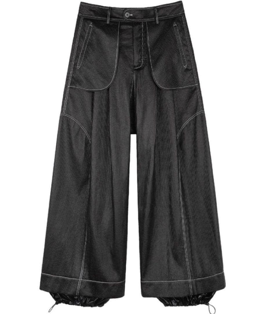 NUTEMPEROR WIDE PU LEATHER PANTSL NUBIAN