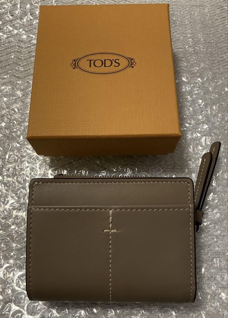 tods×ロンハーマン別注財布 グレー×アイスブルーRon Herman×トッズ