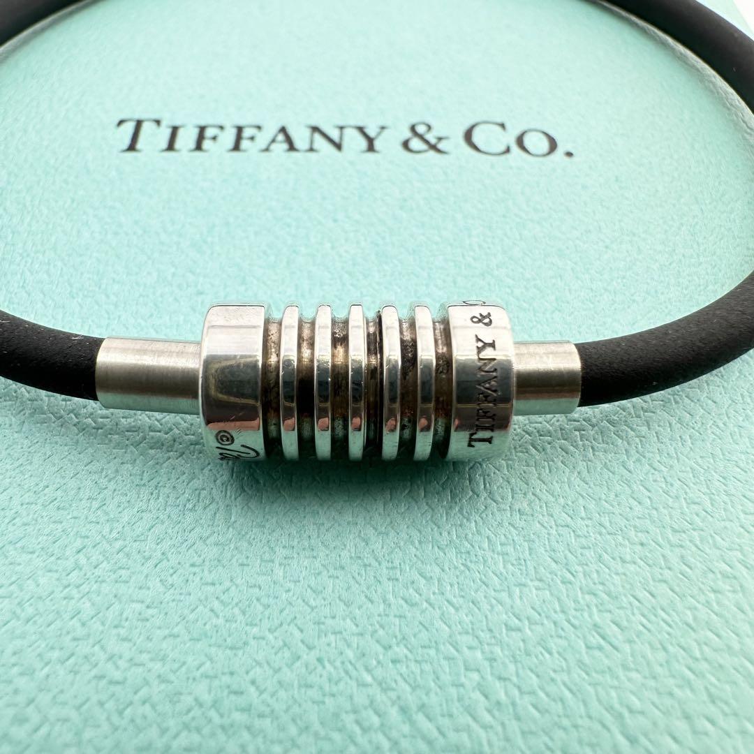 Tiffany ティファニー　サーファー　ブレスレット　シルバー　ラバー