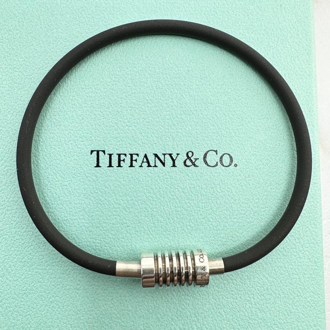 Tiffany ティファニー　サーファー　ブレスレット　シルバー　ラバー