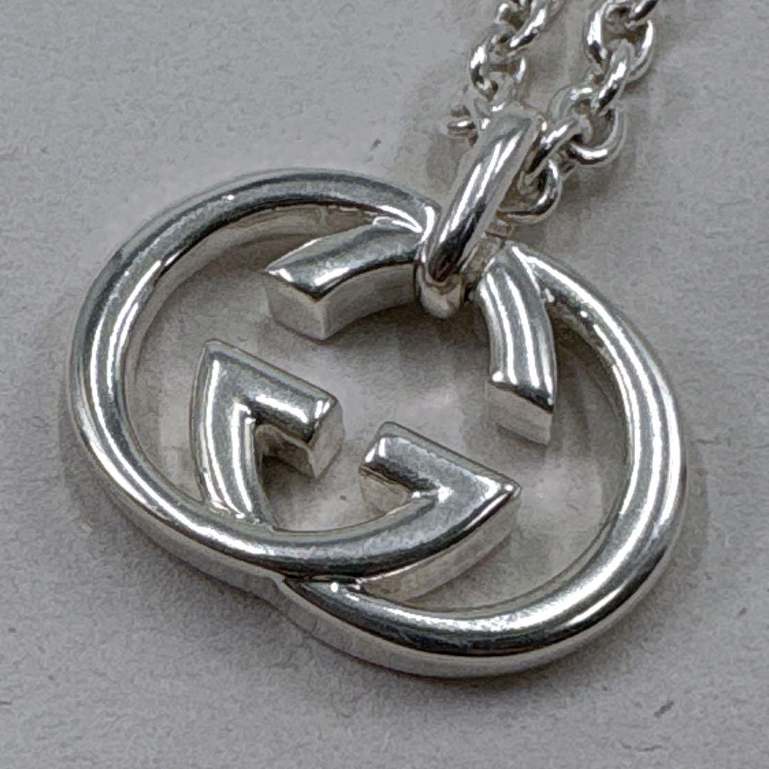 【美品】GUCCI グッチ インターロッキング G ネックレス　シルバー