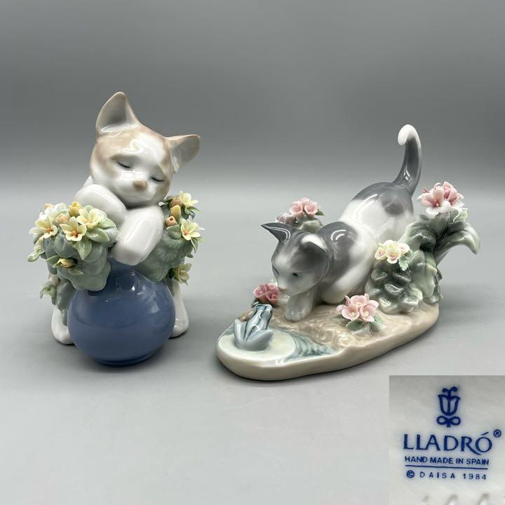 41%割引グレイ系トップ 【リヤドロ 猫と花 猫とカエル 2点セット】アンティーク インテリア 工芸品 その他グレイ系-ACI.MD 41%割引グレイ系トップ 【リヤドロ 猫と花 猫とカエル 2点セット】アンティーク インテリア 工芸品 その他グレイ系-ACI.MD