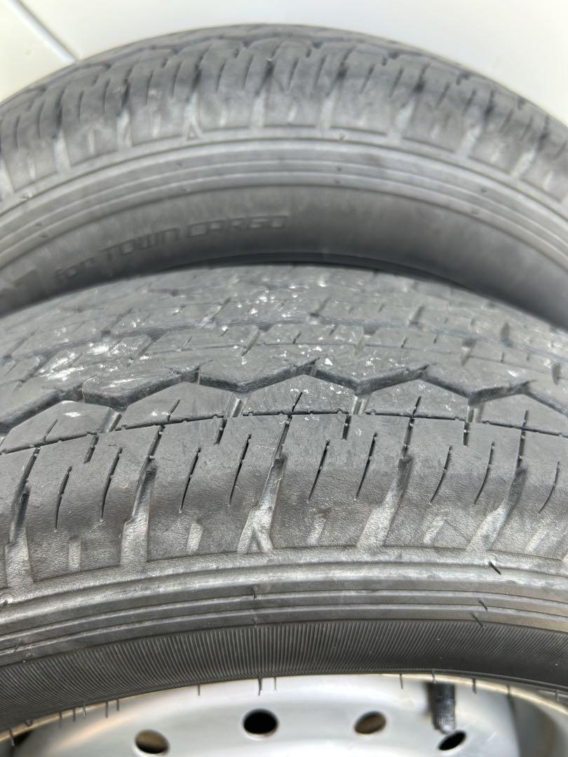 12インチ スチールホイールセット　DUNLOP 145R12 6PR LT