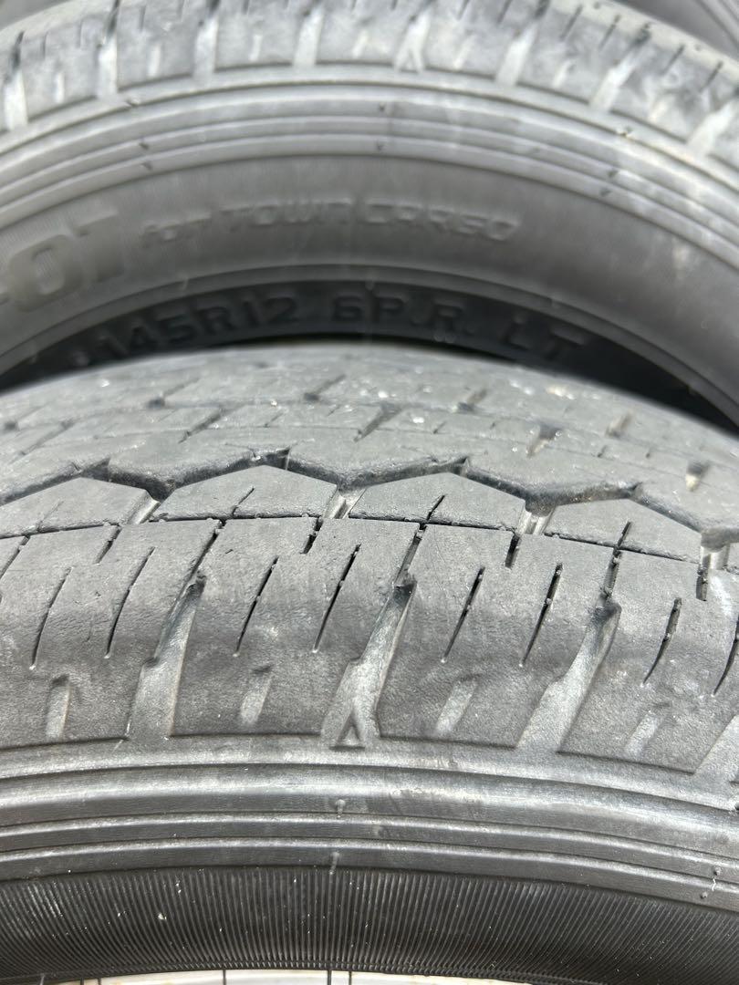 12インチ スチールホイールセット　DUNLOP 145R12 6PR LT