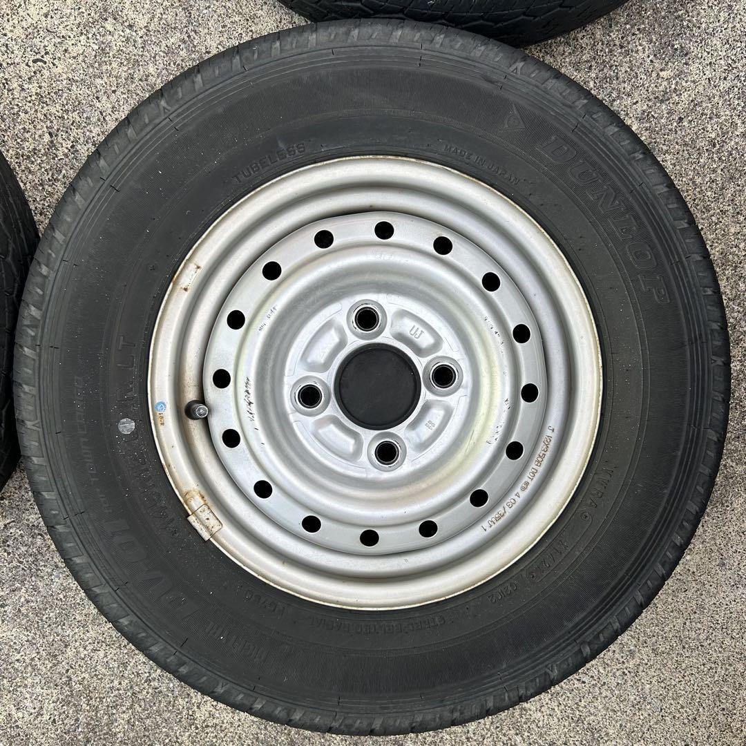 12インチ スチールホイールセット　DUNLOP 145R12 6PR LT