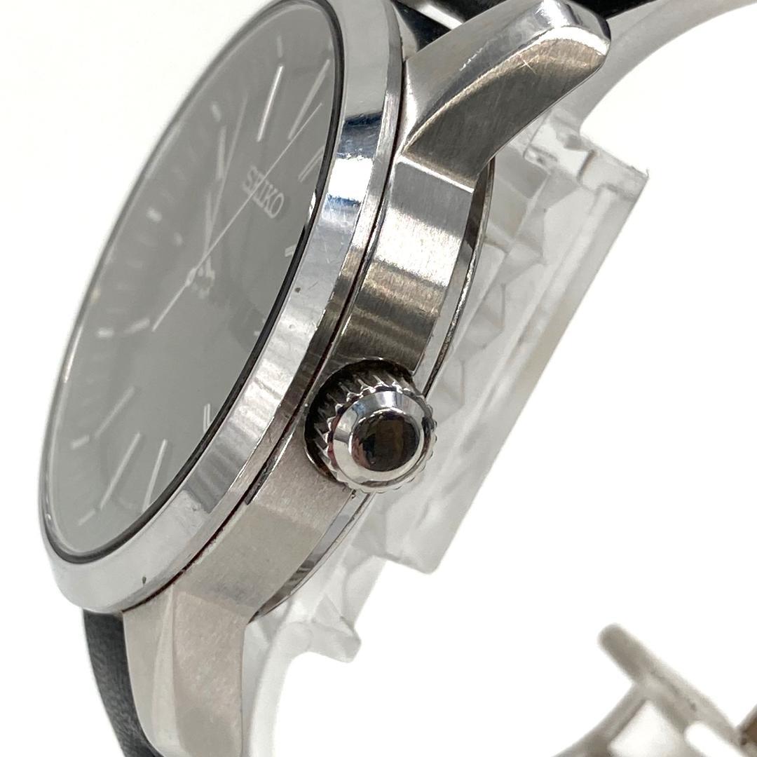 SEIKO セイコー　腕時計　ソーラー　V158-0AM0　ブラック　稼動