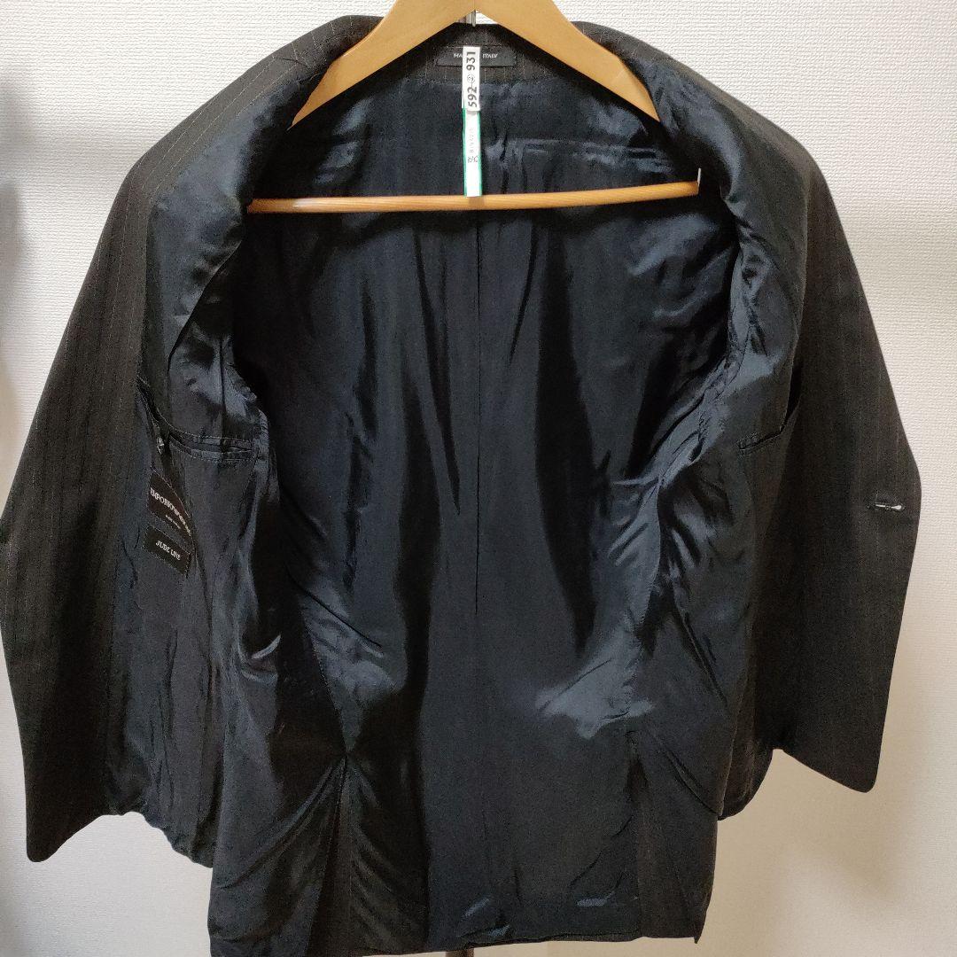 EMPORIO ARMANI スーツ セットアップ ブラウン ストライプ 48