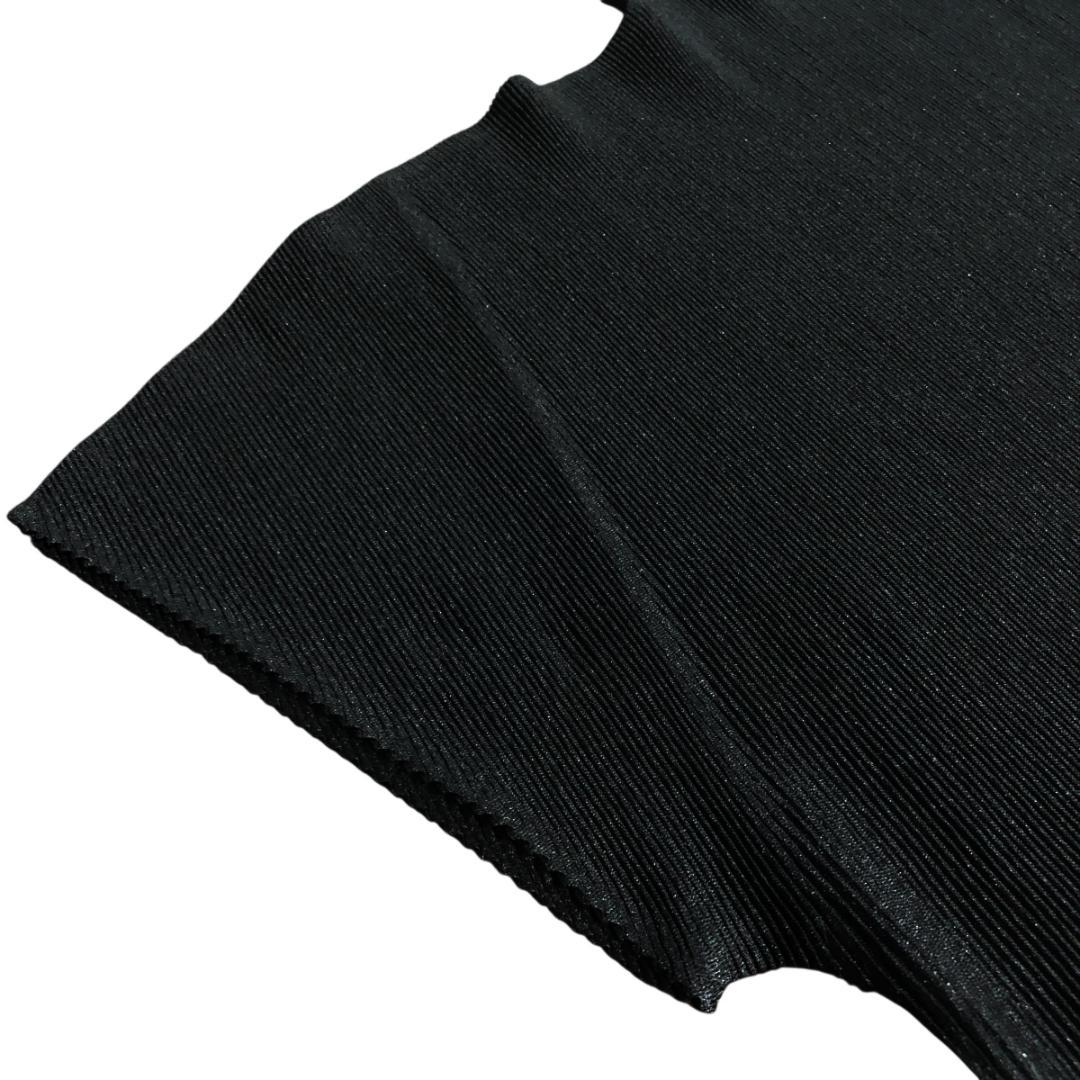 PLEATS PLEASE プリーツ カットソー ハイネック 半袖 3 黒