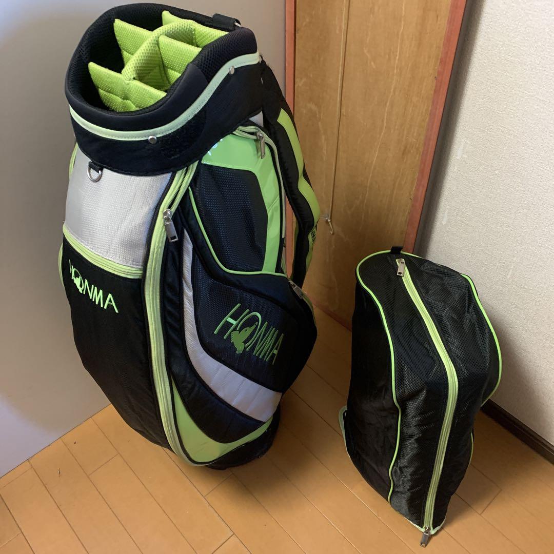 HONMA キャディバッグ ブラック/グリーン
