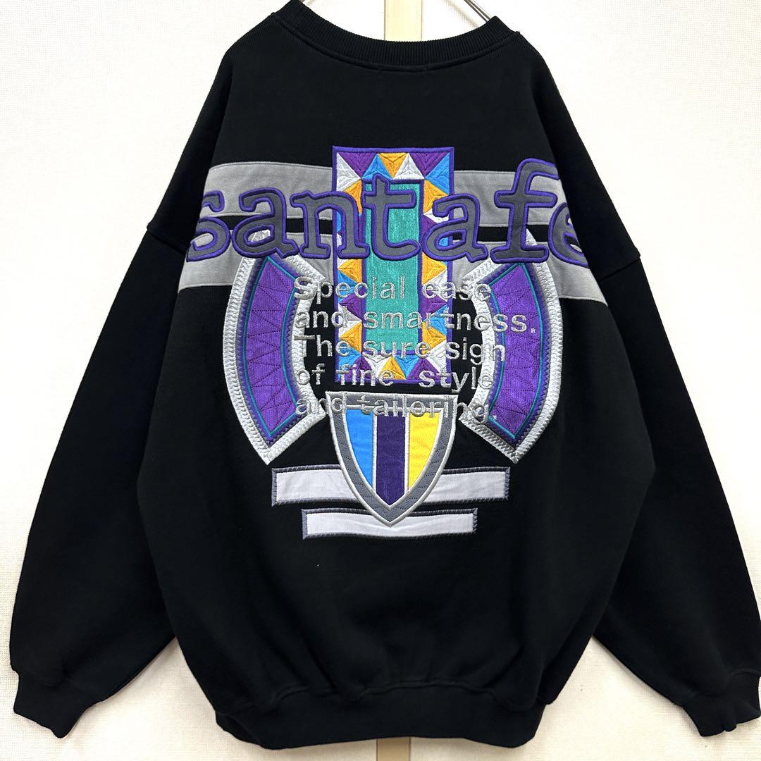 Santafe - 90s サンタフェ santafe 刺繍 デカロゴ トレーナー