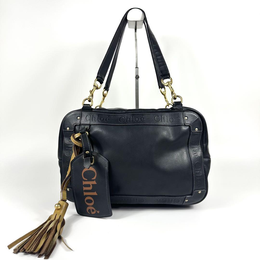 【冬バーゲン★】 ボストンバッグ レザー エデン Chloe ブラック メルカリ - バッグ