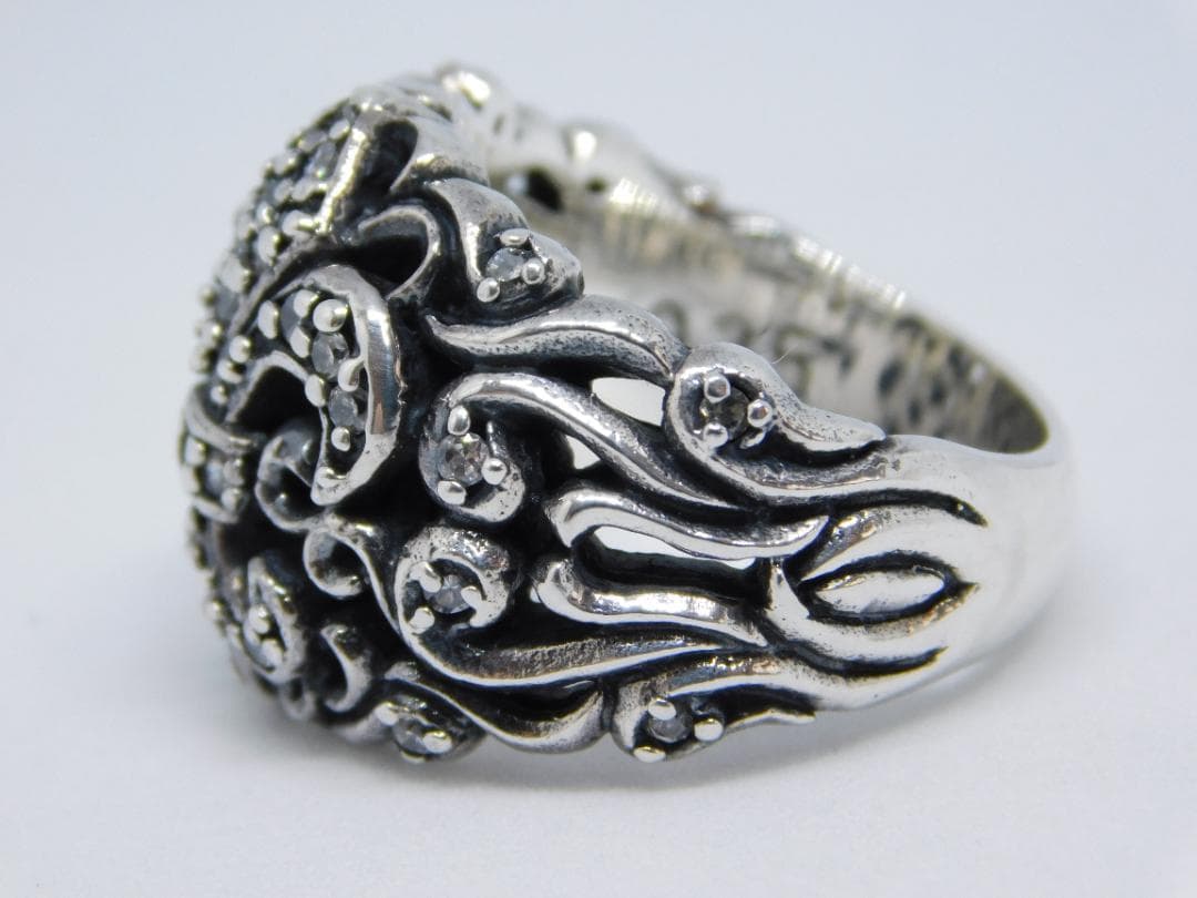 15号 新品 ナチュラルボーンアディクション ユリ ジルコニア リング