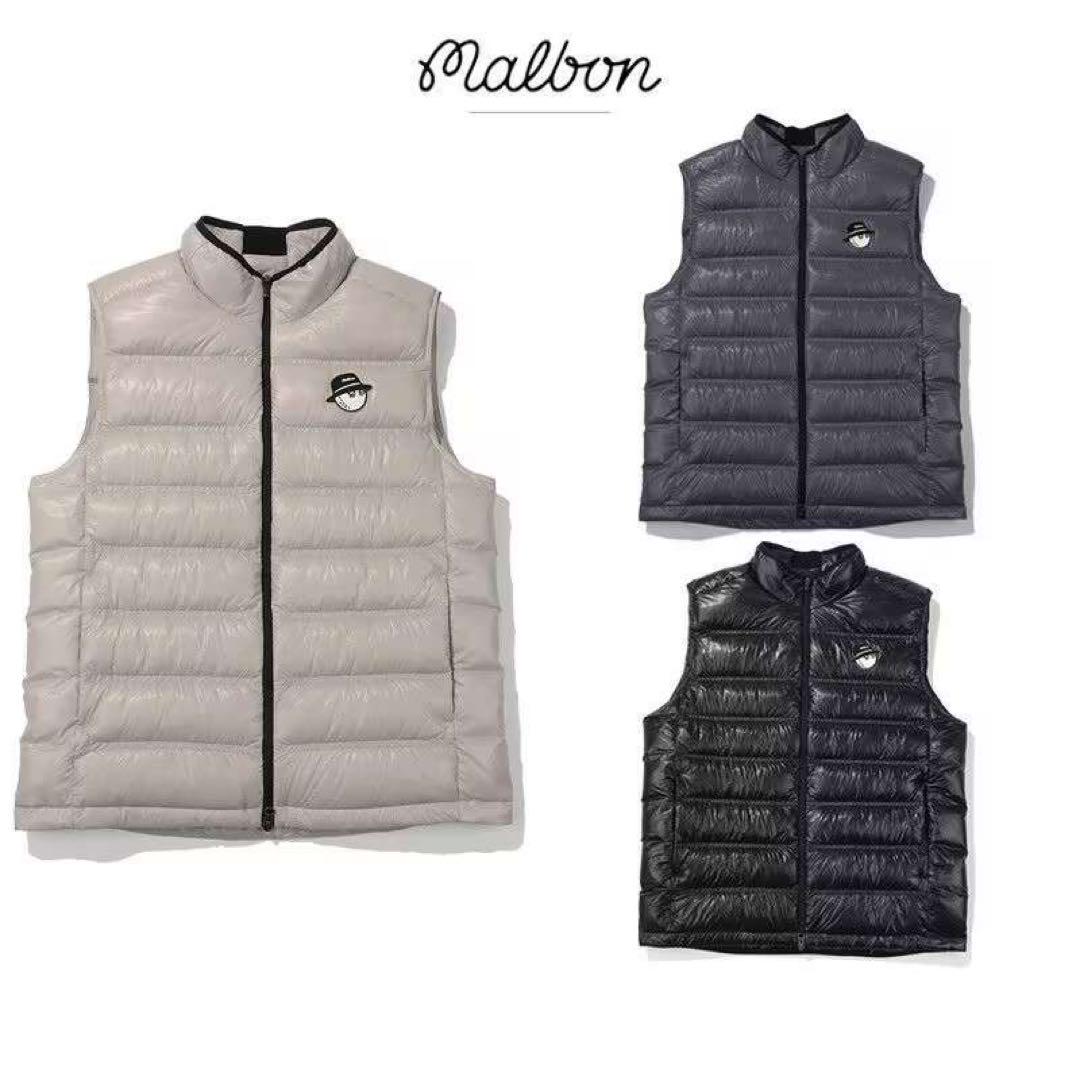 【SALE／55%OFF】 マルボンゴルフ Malbon 人気 メンズ ダウンベスト ジャケット 3 メンズウェア