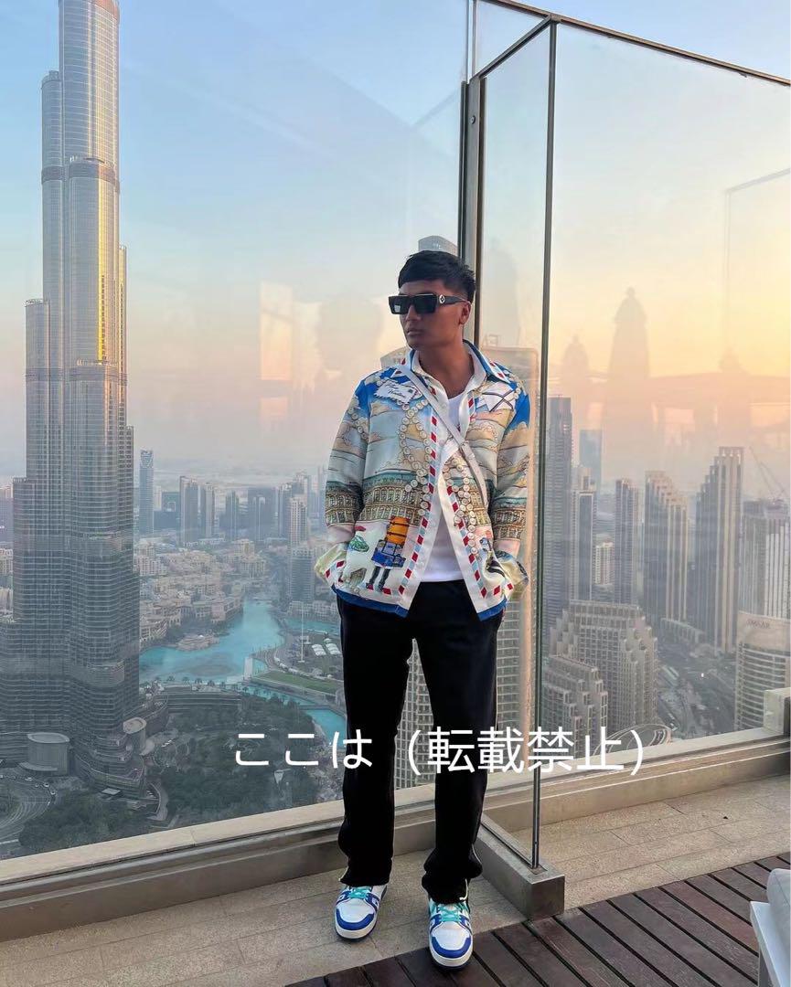 CASABLANCAシャツ 2023SS M 2023ss Casablanca Sun Pattern T Shirt Men Women Oversized