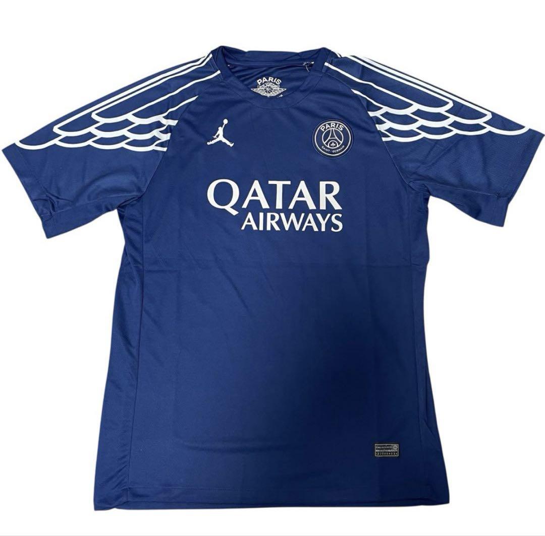パリ・サンジェルマン ジョーダンシャツ ネイビー PSG x Jordan ウィングス ロゴ Tシャツ - ネイビー